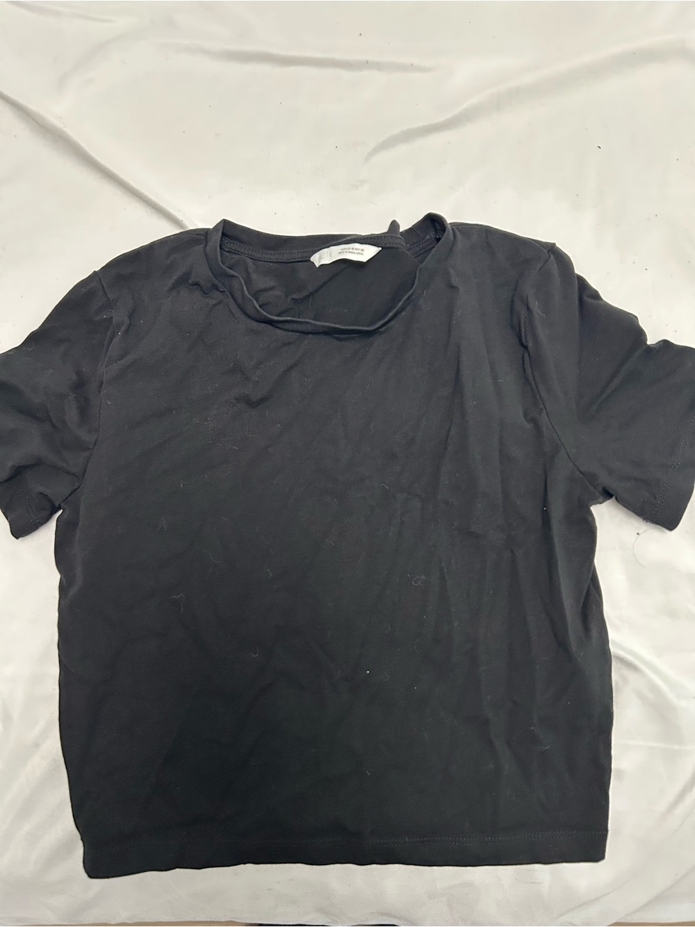 Zara Black Short Sleeve Crewneck Tee
